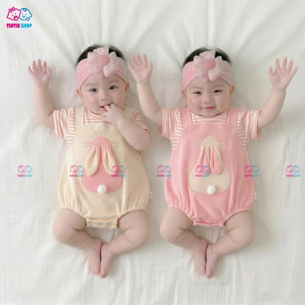 Áo liền quần Bodysuit body chip cộc tay thun lạnh Áo liền quần cho bé gái sơ sinh 0-12 tháng SLH102
