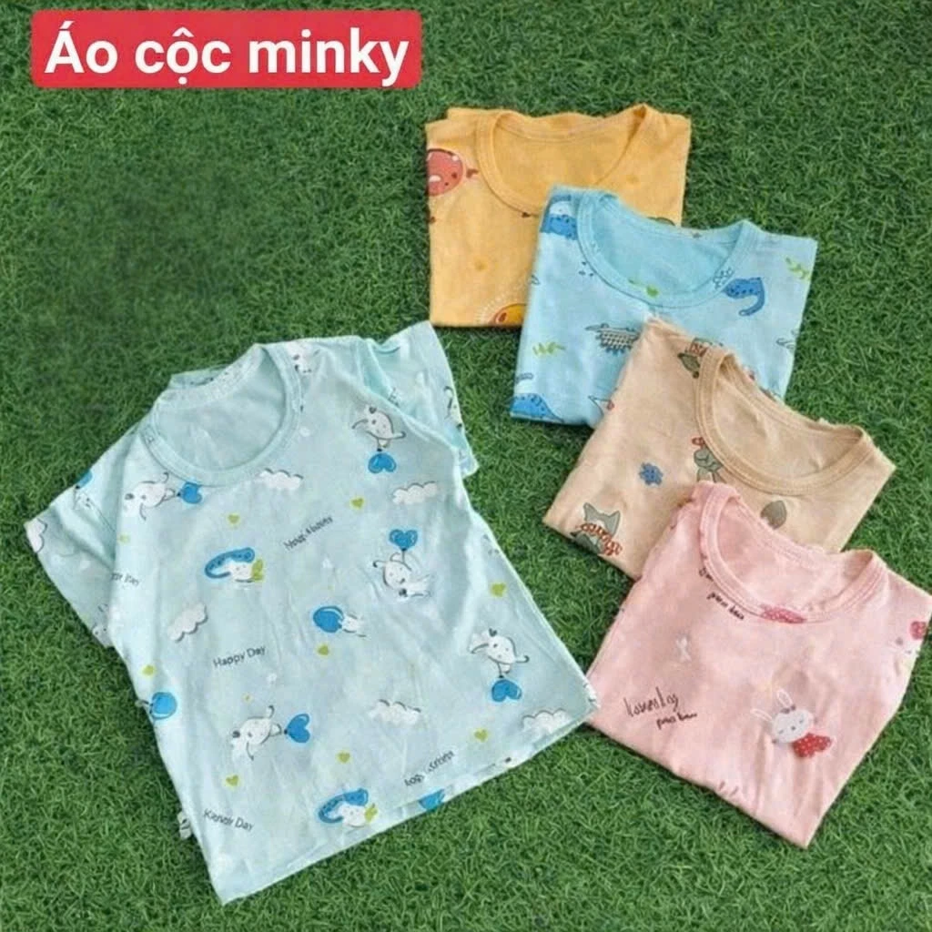 [A150 - Mềm, Mát] Áo Cộc Tay Chất Vải Thun Lạnh Họa Tiết Cho Bé Trai Bé Gái