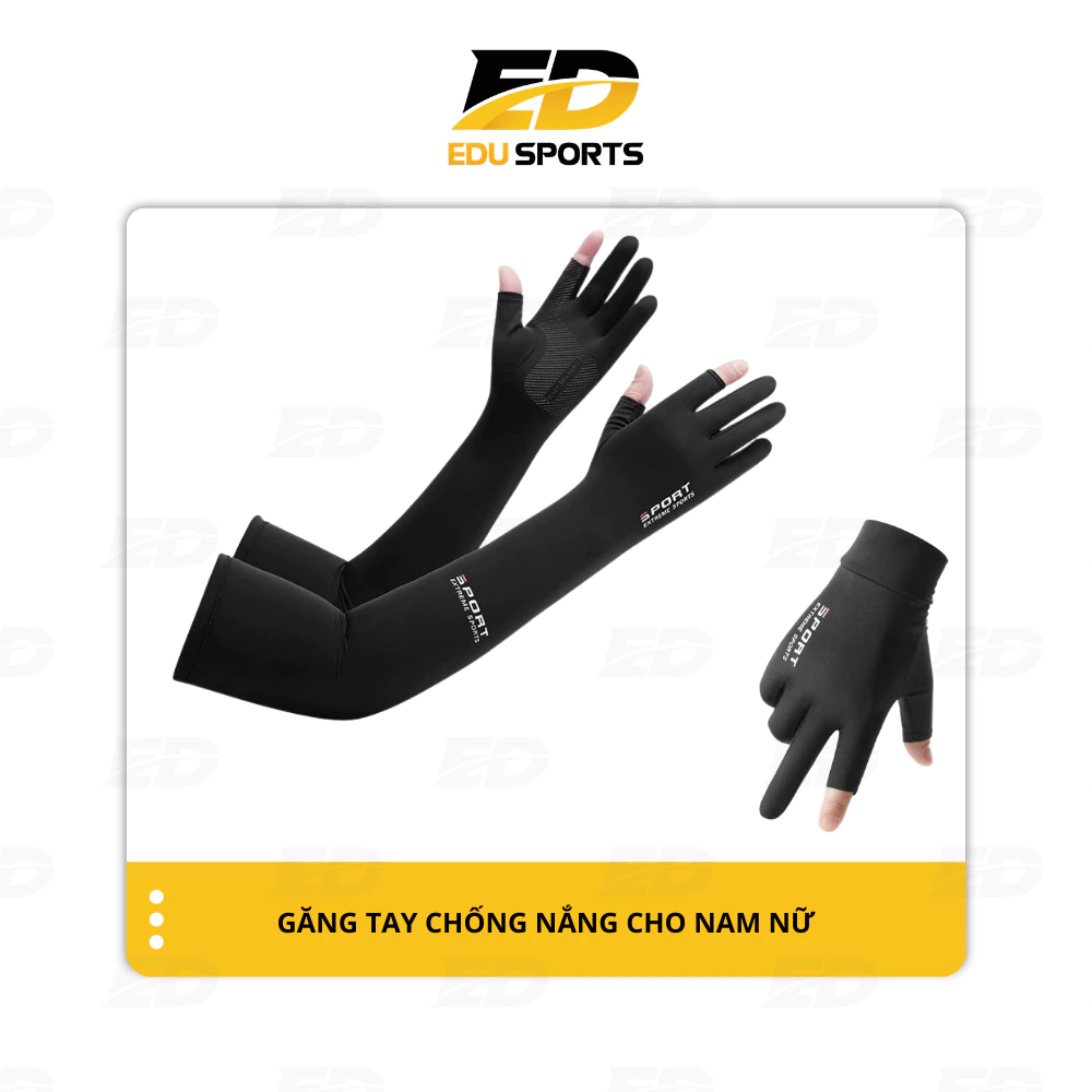 Găng tay chống nắng hở ngón đi phượt, đi grab chơi thể thao ngoài trời, đi xe máy, chống tia UV