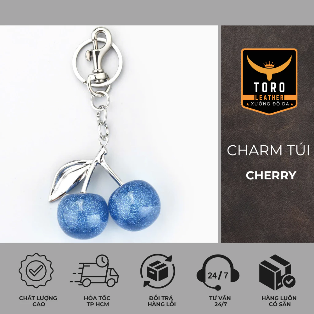 CHARM Cherry (Hàng có sẵn HCM) - Charm túi xách hot trend