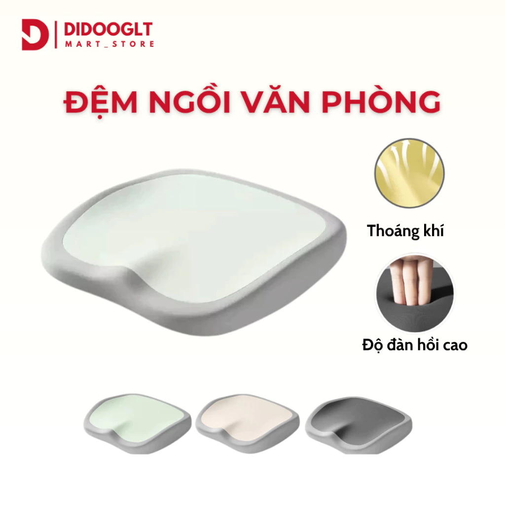 Đệm Ngồi Văn Phòng Cao Cấp - Đệm Lót Ghế Thoáng Khí Giảm Đau Lưng Chống Tê Mỏi