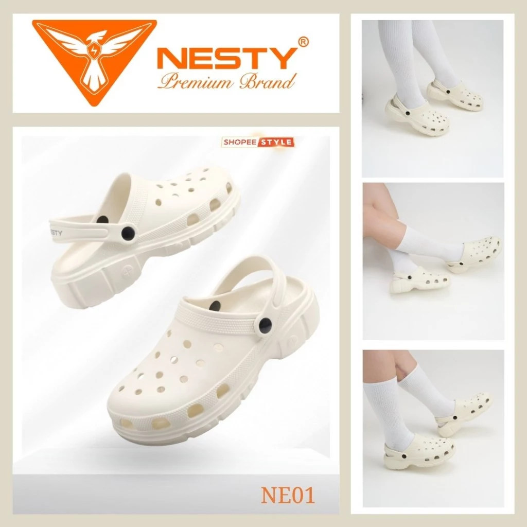 [NE01] [ KOL ] Dép Sục Nam Nữ NESTY Kiểu Dáng Basic Đế Mềm, Êm Nhẹ Cao 4cm ( KO1 )