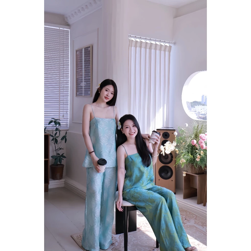 LYC FASHION - Thanh Hạ Set 2 Dây Mảnh Kèm Quần Ống Rộng