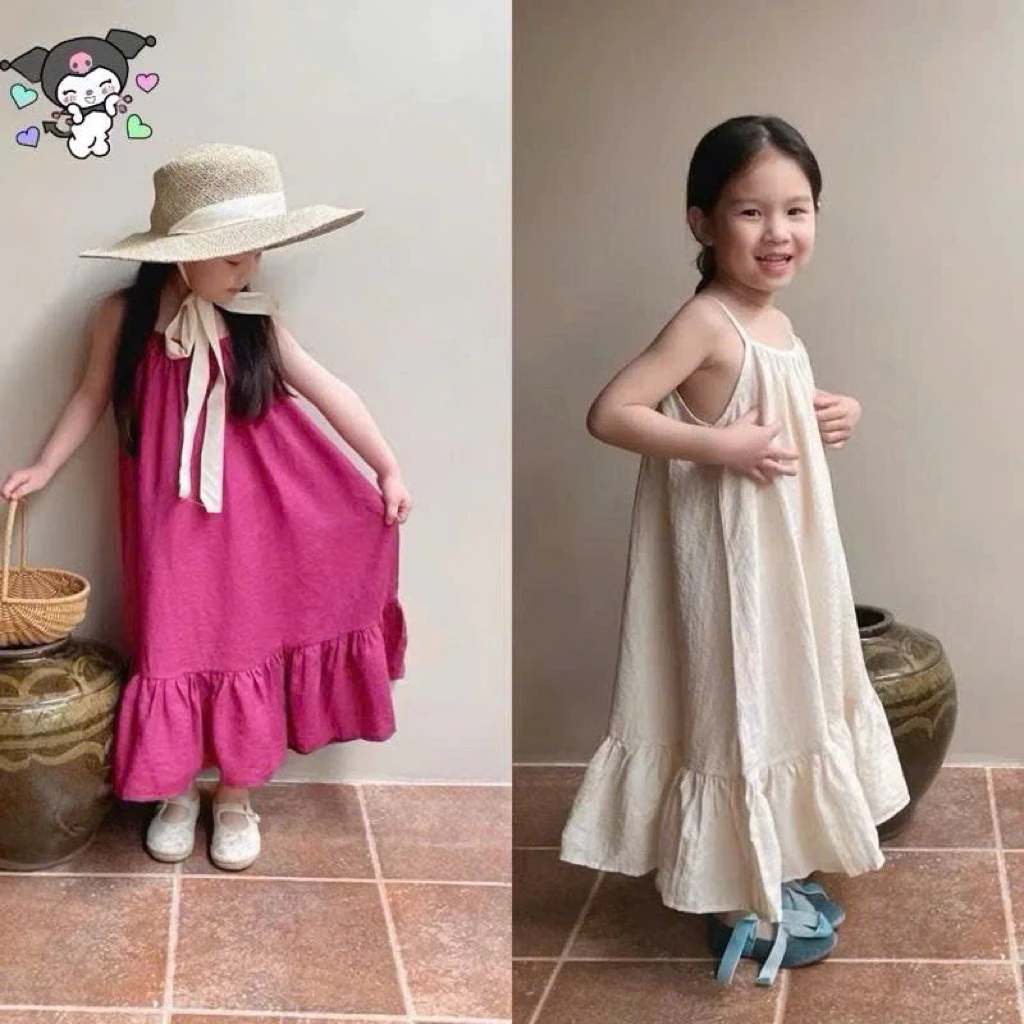 [Deal Hot] Váy maxi đuôi cá hai dây cho bé gái mềm mại xinh xắn (12-35kg)