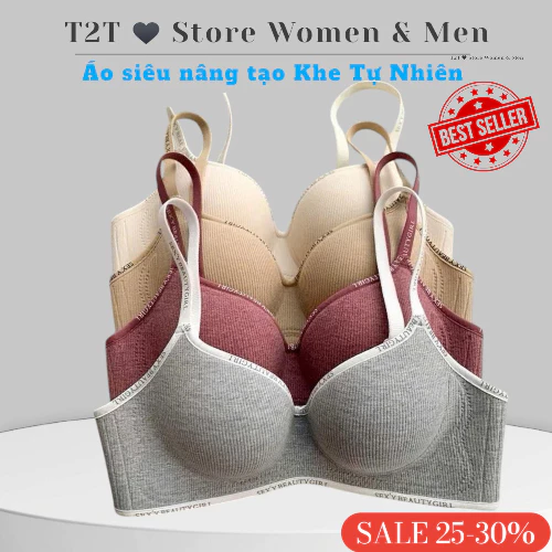 ( Loại 1- Full size 32- 40) Áo Đúc Su Siêu Nâng Đẩy Tạo Khe Tự Nhiên Cotong Dáng Giọt Nước Không Gọng Tạo Khe Cao Cấp