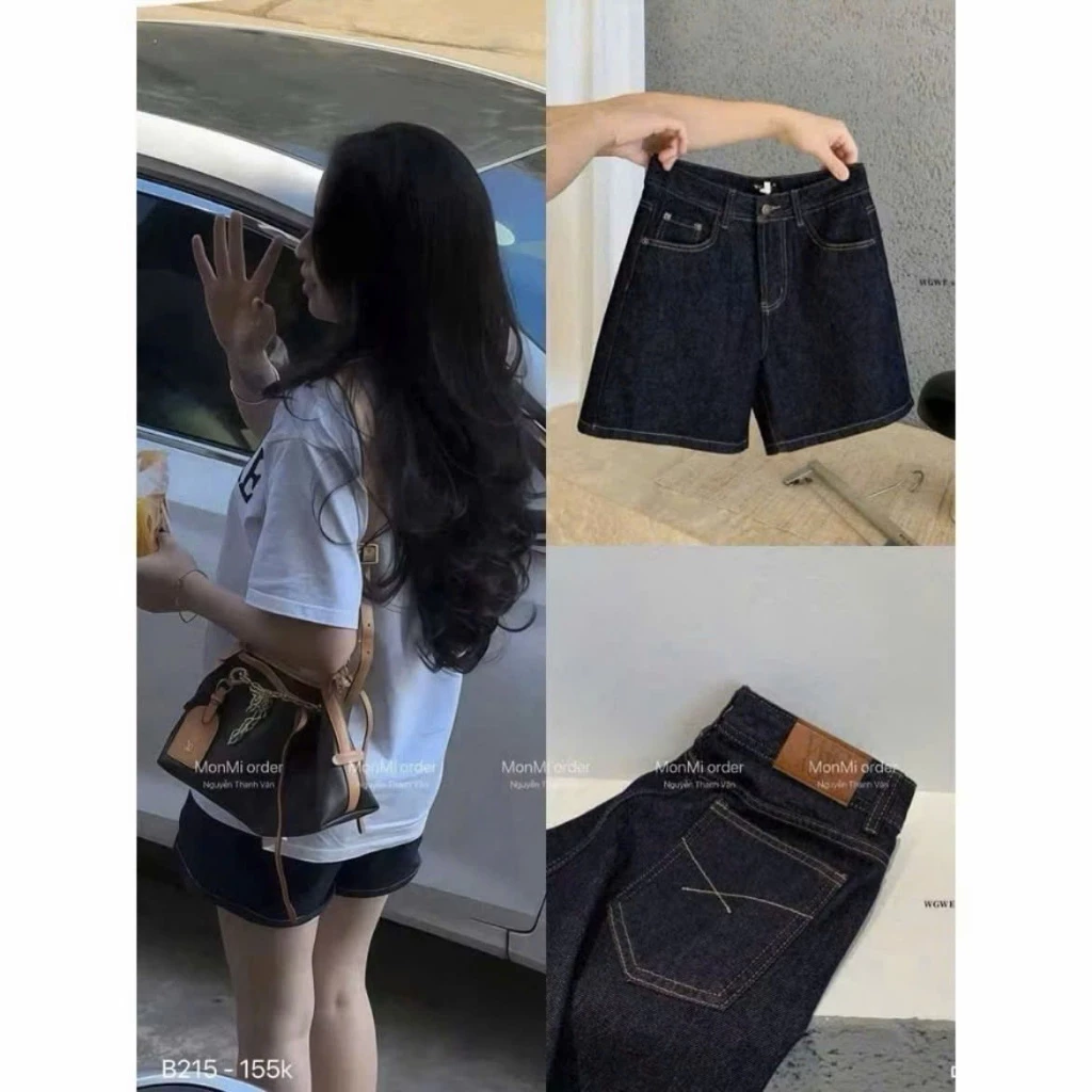265 - Quần short jean nữ, Quần đùi Ngố Nữ jean mềm form rộng tôn dáng- Màu basic đủ SIZE S-2XL
