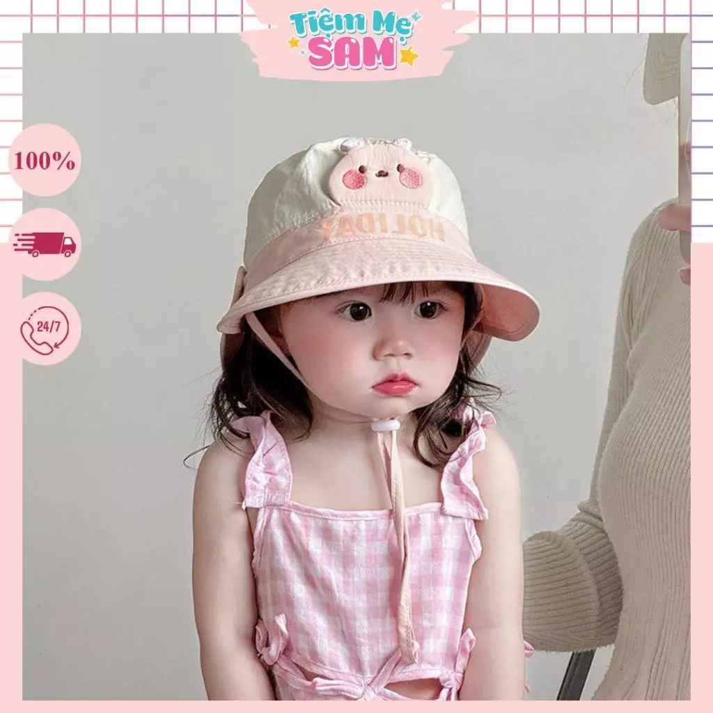 Mũ xô động vật hoạt hình, Mũ che nắng mùa hè khô nhanh có thể tháo rời cho bé cho bé 2-5 tuổi (MUG18)