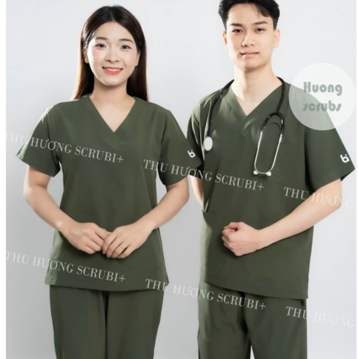 GIÁ XƯỞNG - Đồng phục Spa Vải Lon Co Giãn, Bộ quần áo y tế, Áo blue dược sĩ, Bộ Scrubs bác sĩ, Áo Blouse