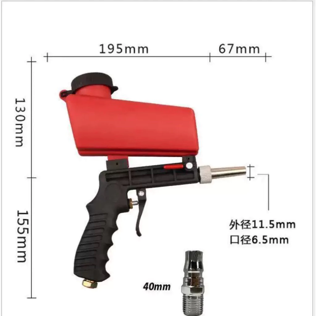 Súng phun cát hơi Súng phun cát khí nén áp lực 90 PSI súng bắn cát làm sạch bề mặt vật liệu, tạo nhám cho máy nén khí