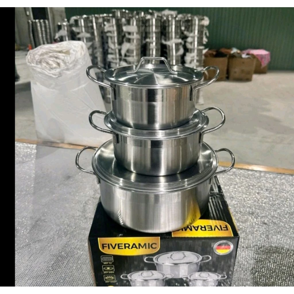 2kg bộ nồi inox giá thanh lí.xả kho siêu rẻ.