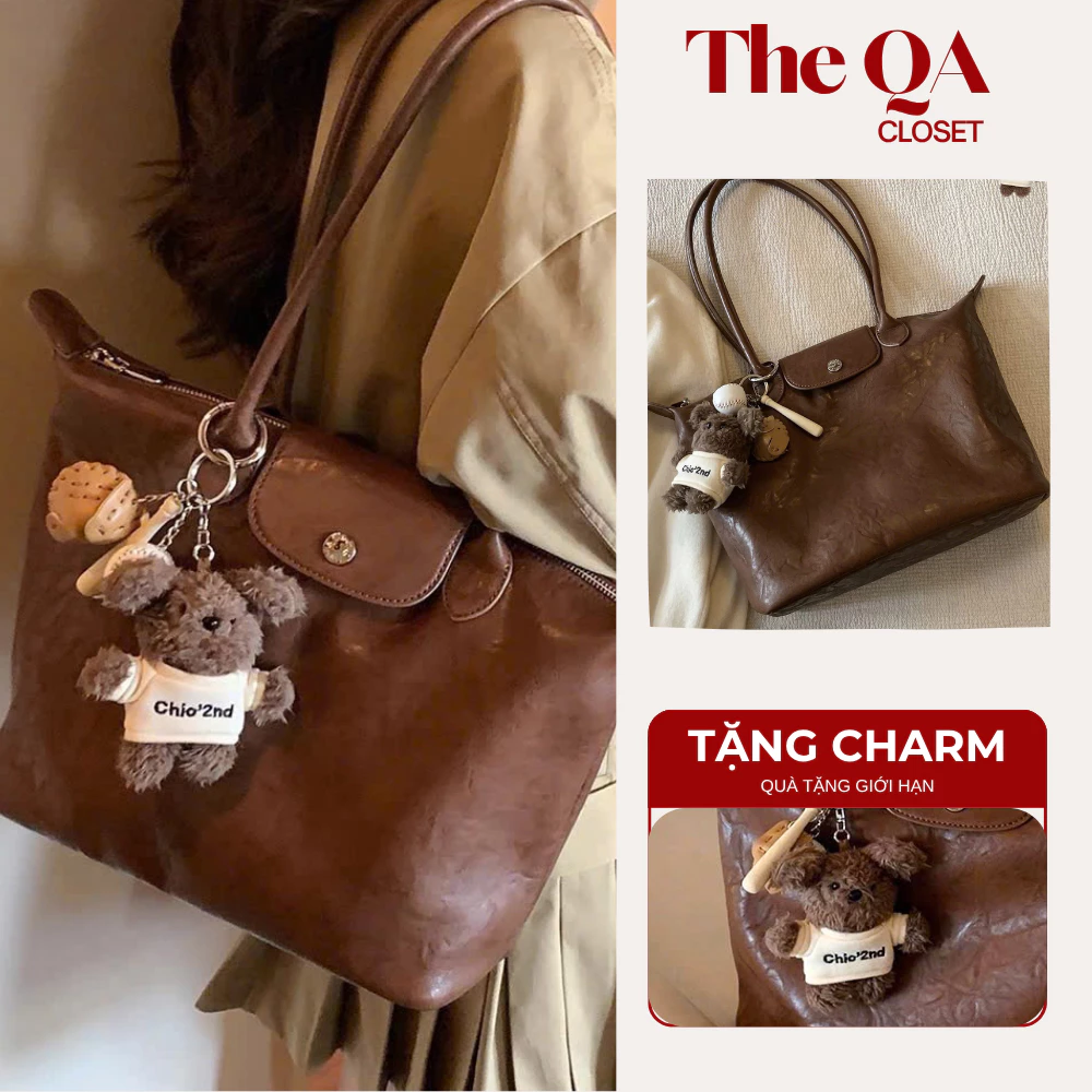 [VOUCHER GIẢM 25K] Túi Tote Nữ Da Nhăn Nâu Vintage, Túi Xách Nữ Công Sở Dung Tích Lớn, Đựng Laptop, Khổ A4