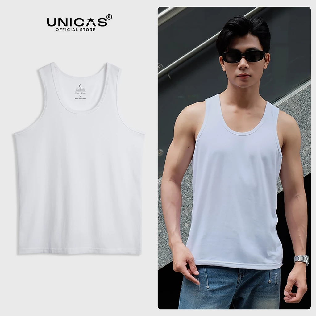 Áo Lót Ba Lỗ UNICAS Vải Cotton Thoáng Mát Mặc Gym, Thể Thao, Thường Ngày Phù Hợp Mọi Lứa Tuổi