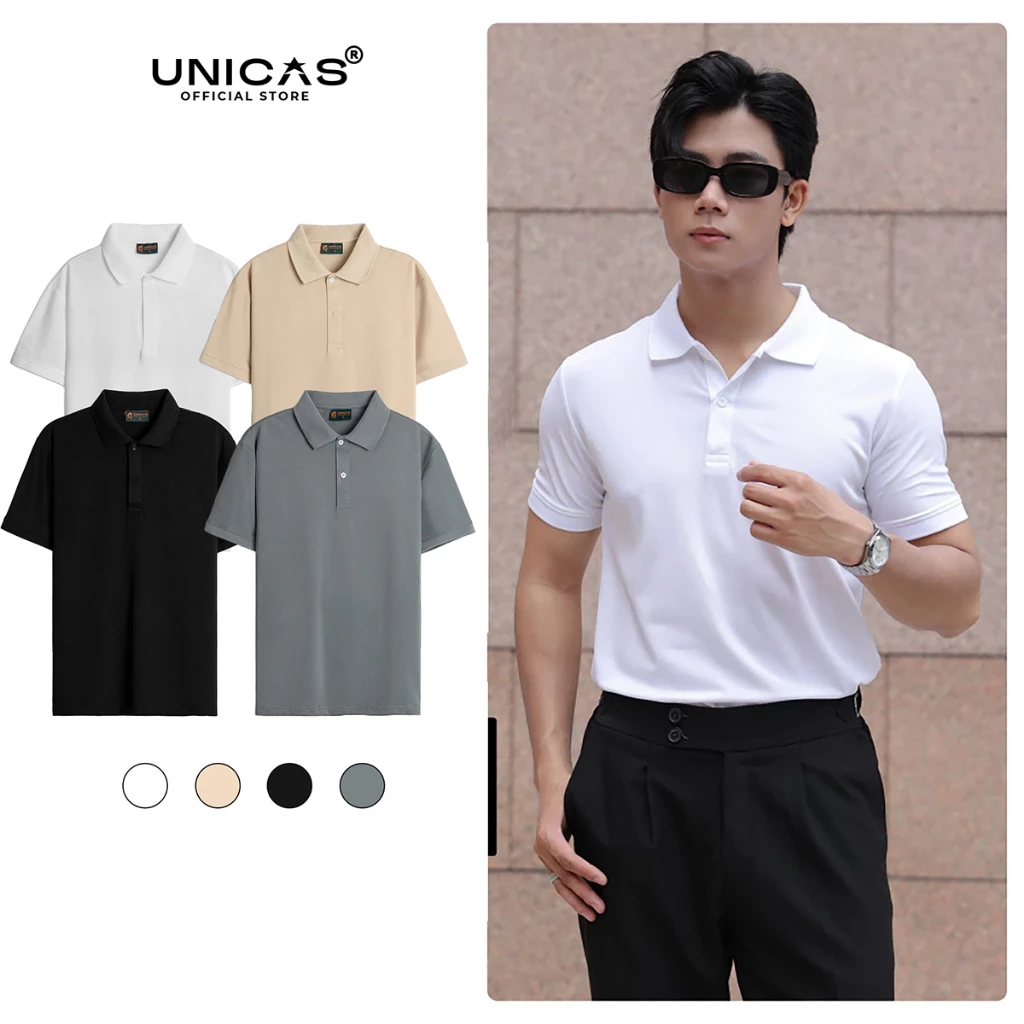 Áo Polo Regularfit UNICAS Vải Thun Cá Sấu Thoáng Mát, Must-have Style Hiện Đại Phù Hợp Mọi Lứa Tuổi