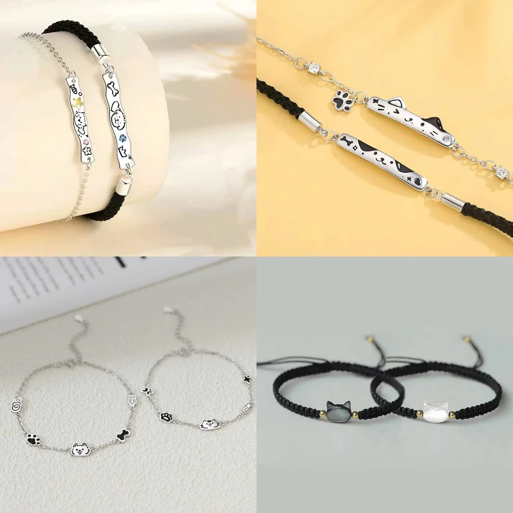 Vòng Tay BẠN THÂN , Vòng Tay Đeo Nhóm, Vòng Tay Mèo Mèo Cún Cún xinh xắn dễ thương làm quà kĩ niệm ý nghĩa