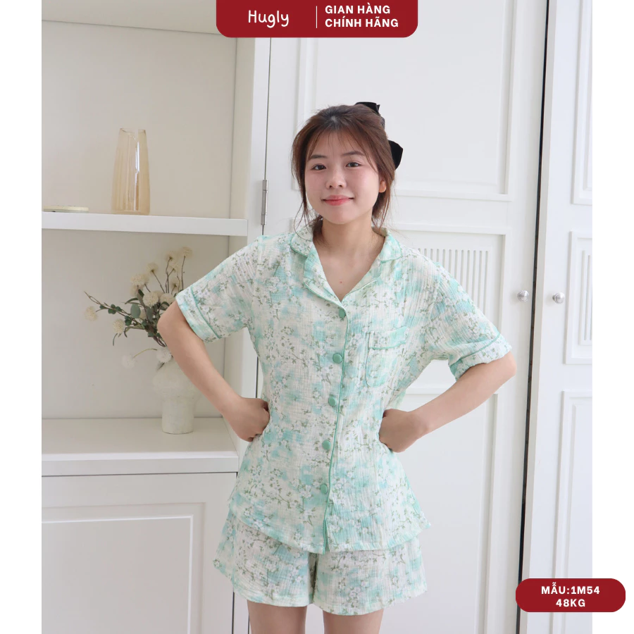 Đồ Ngủ Nữ Local Brand Xô Muslin Hoạ Tiết - BST Hoa Dịu - Form Rộng Mát, Lành Tính Với Da, Mặc Ở Nhà Cực Xinh