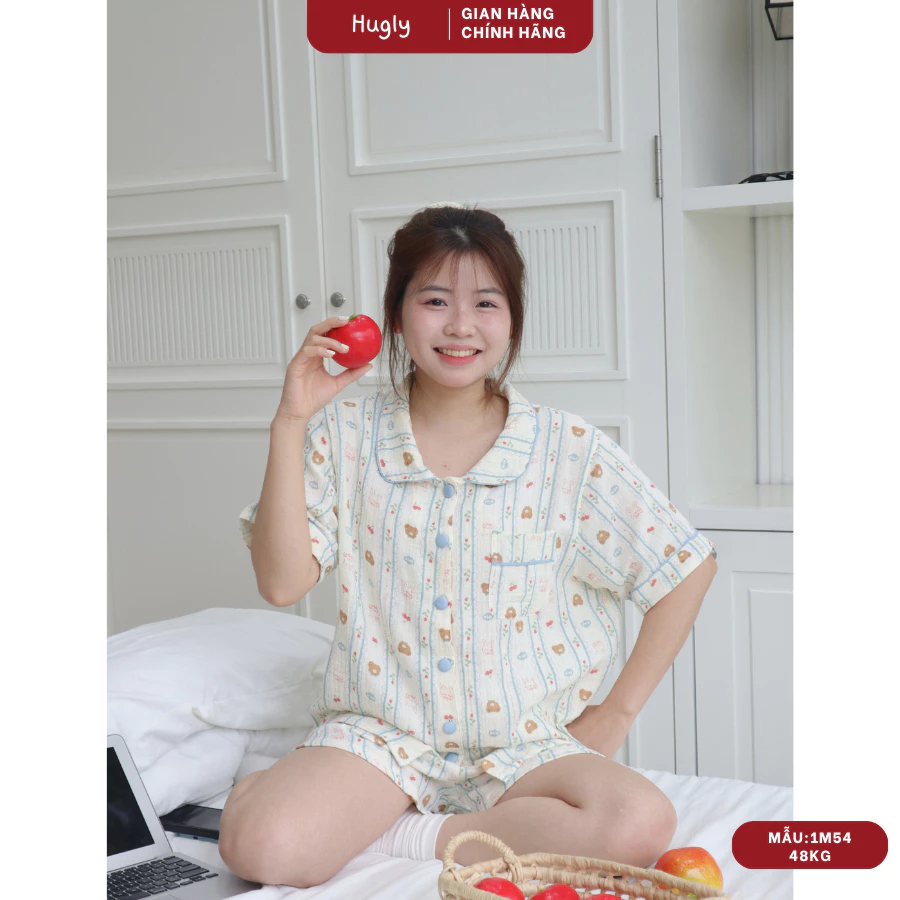 Đồ Ngủ Nữ Local Brand Xô Muslin Hoạ Tiết - BST Đặc Biệt - Form Rộng Mát, Lành Tính Với Da, Mặc Ở Nhà Cực Xinh