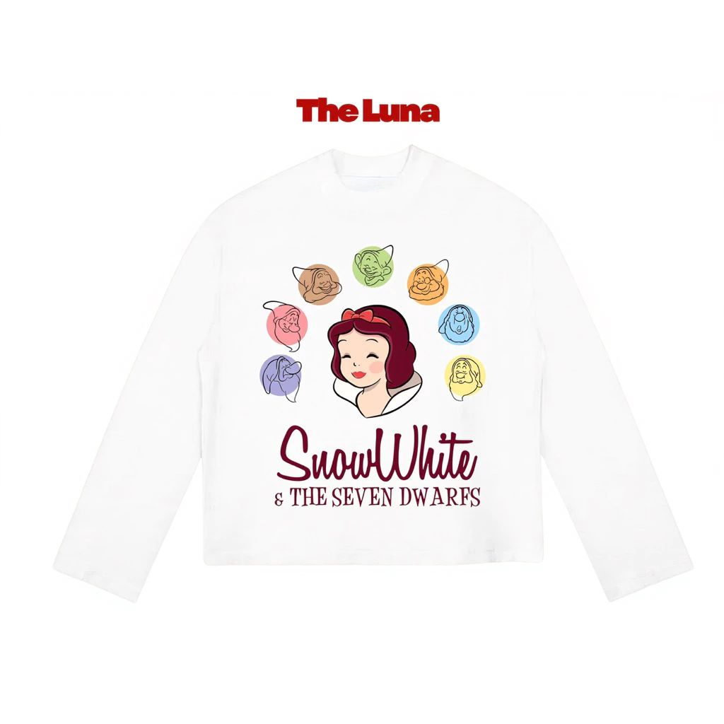Áo Thun Tay Dài Màu Trắng "SnowWhite" - The Luna
