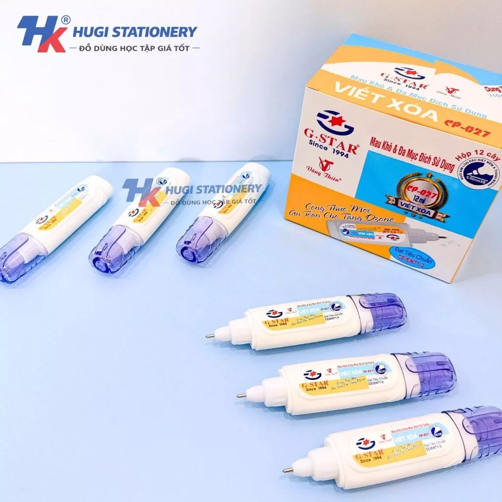 Bút Xóa Nước Gstar CP-027 12ml – Xóa Sạch, Nhanh Khô, Không Lem