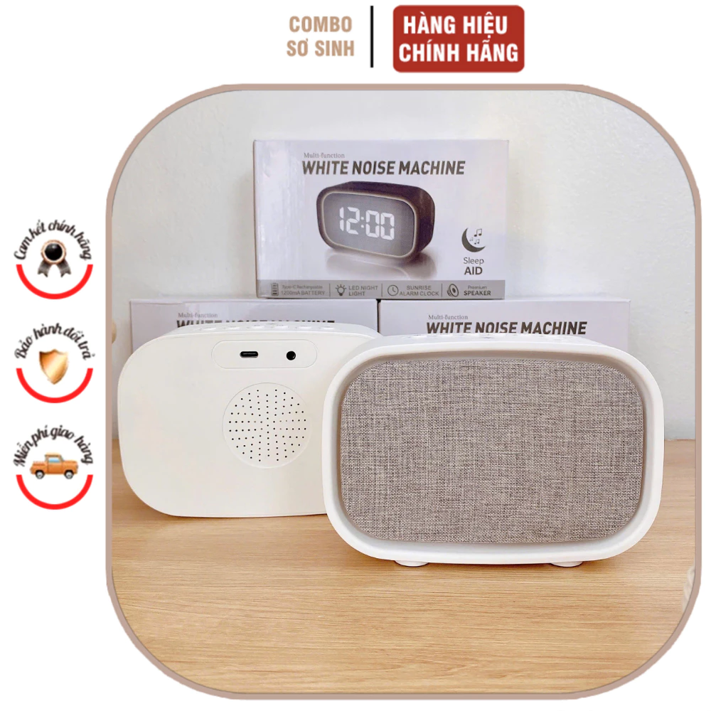Máy tạo tiếng ồn White noise giúp bé vào giấc dễ hơn và sâu hơn như trong bụng mẹ.