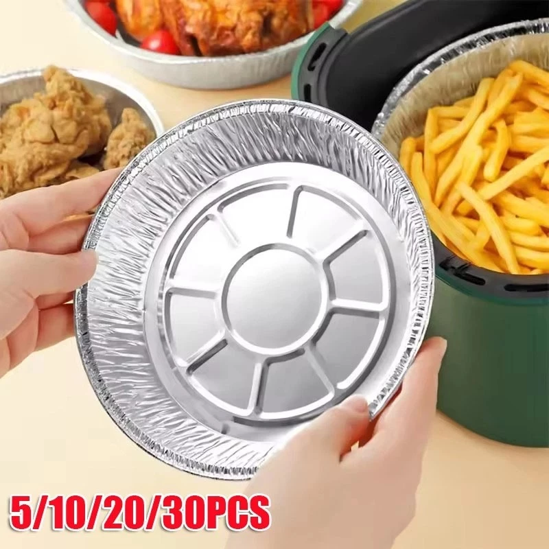 Hộp Nhôm Tròn Dùng Một Lần 7 Inch - Khay Nướng Bánh, Đựng Thực Phẩm Cao Cấp