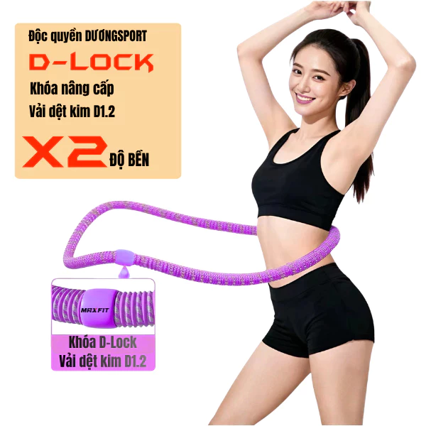 Vòng Lắc Eo Lò Xo Bọc Vải Mềm - Tập Thể Dục, Tập Gym, Tập Yoga Chất Liệu Thép Bọc Vải Dày Cao Cấp