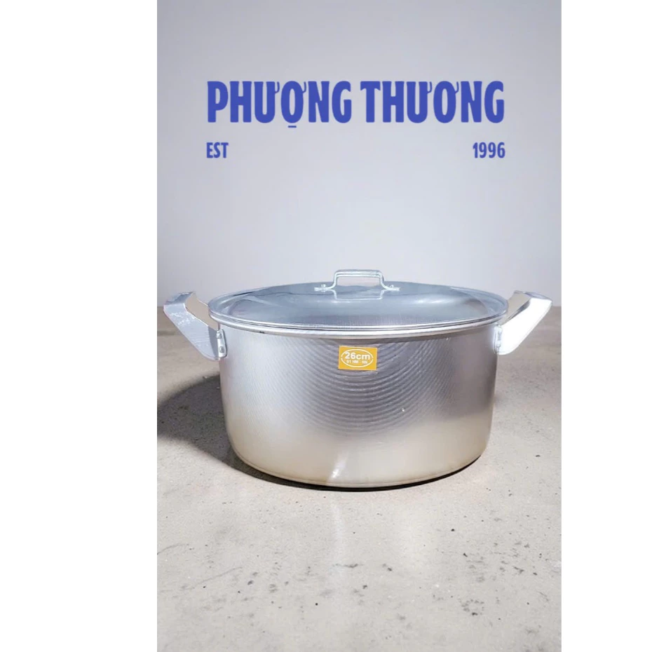 Nồi nhôm cao cấp Hải Phòng siêu dày, vân nhôm cực đẹp, Size Từ 16Cm Đến 30Cm - Thương hiệu Hà Phong