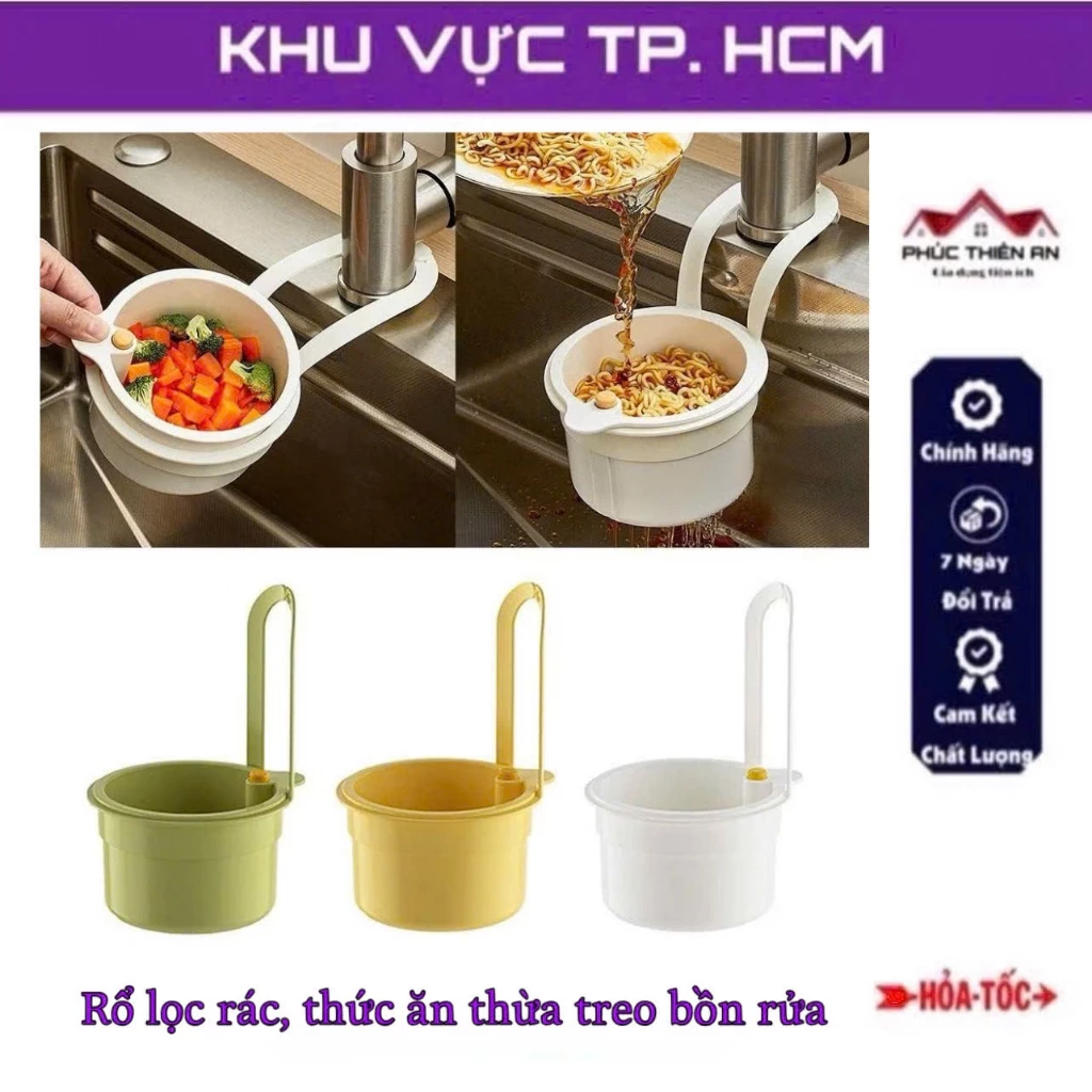 [Mẫu mới 2026] Rổ lọc rác, thức ăn thừa treo bồn rửa chén, chất liệu nhựa siêu bền, tiện dụng