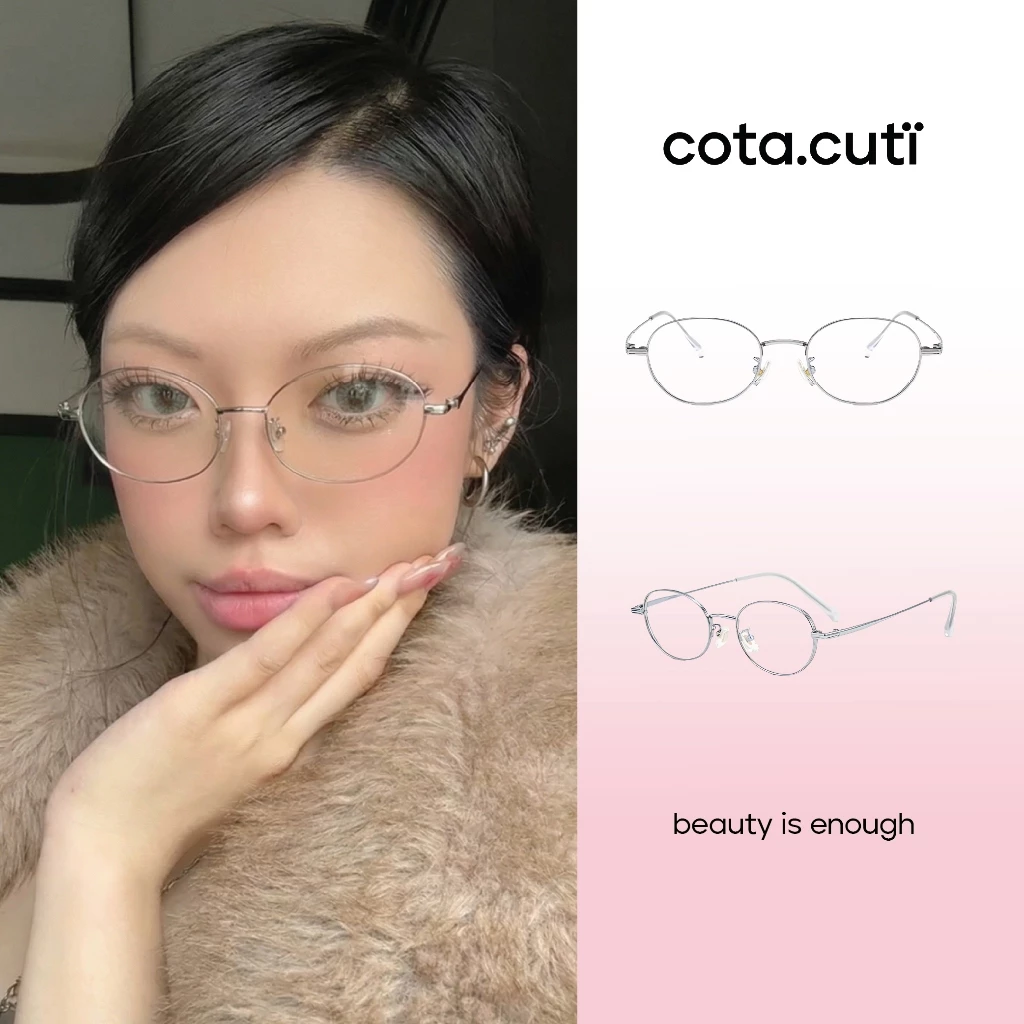 [ROSE][cota.cuti x Veebong] Kính Cận/Kính Mắt Thời Trang cota.cuti - Gọng Kính Thiết Kế Cá Tính, Chất Liệu Hợp Kim, Form