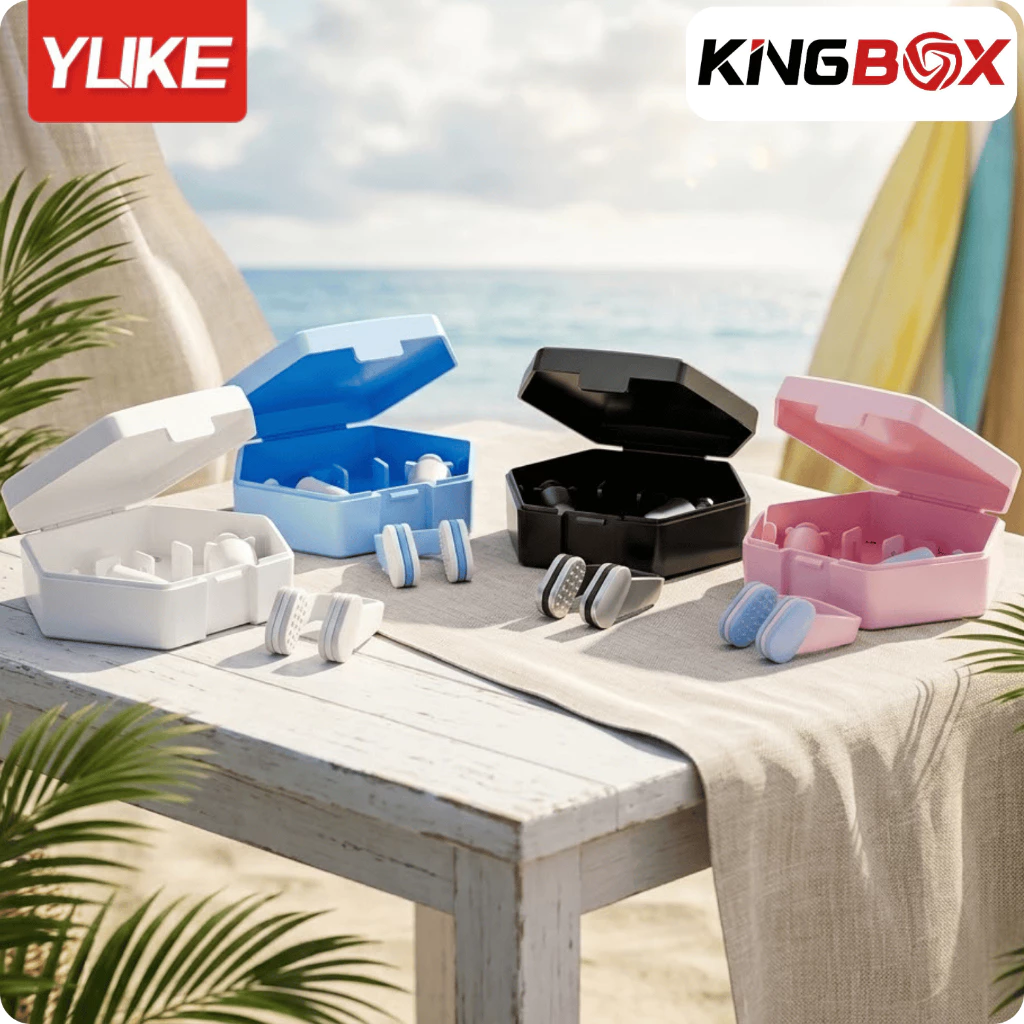 Bộ nút bịt tai và kẹp mũi bằng silicone chống nước đi bơi - Yuke ES012