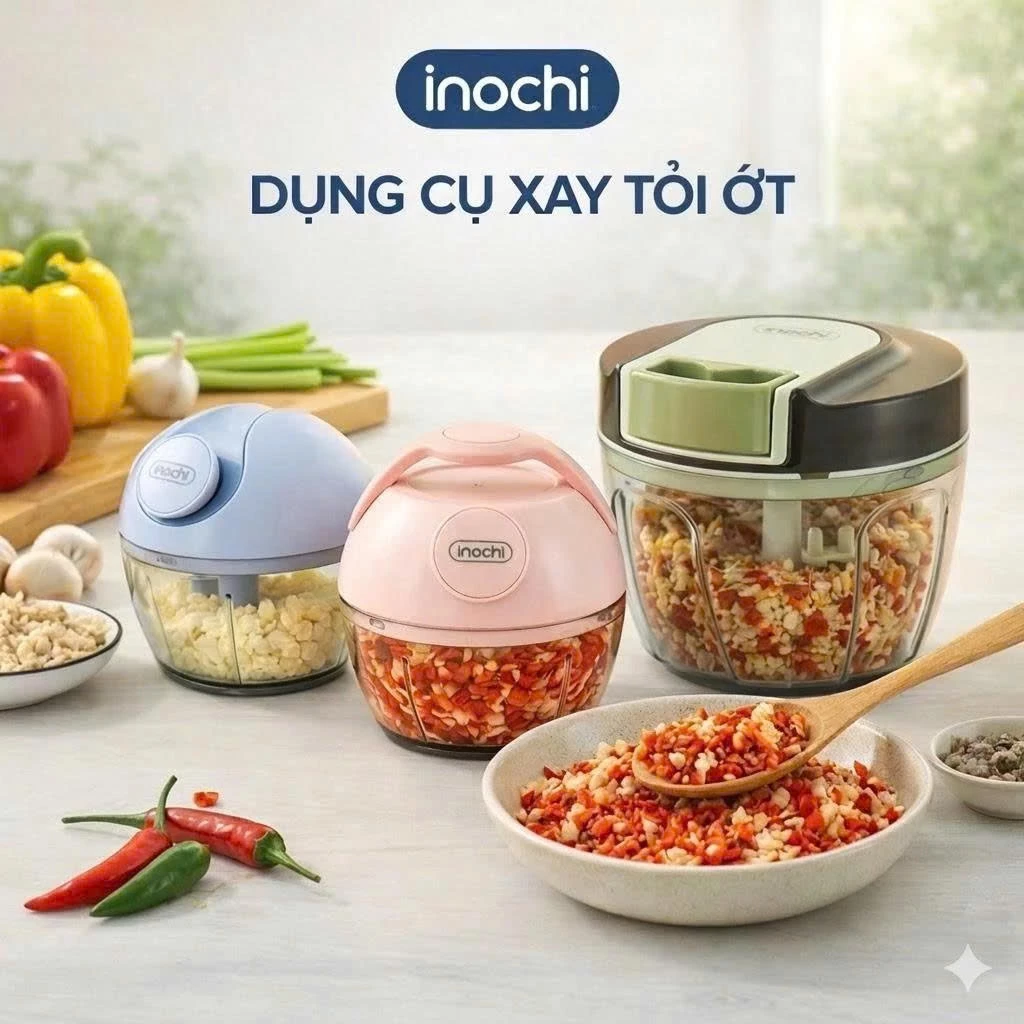 Dụng cụ xay tỏi ớt Yoko (DỤNG CỤ XAY TIỆN LỢI) - Phù hợp sử dụng như tỏi xay, gừng xay, Xay Thịt...