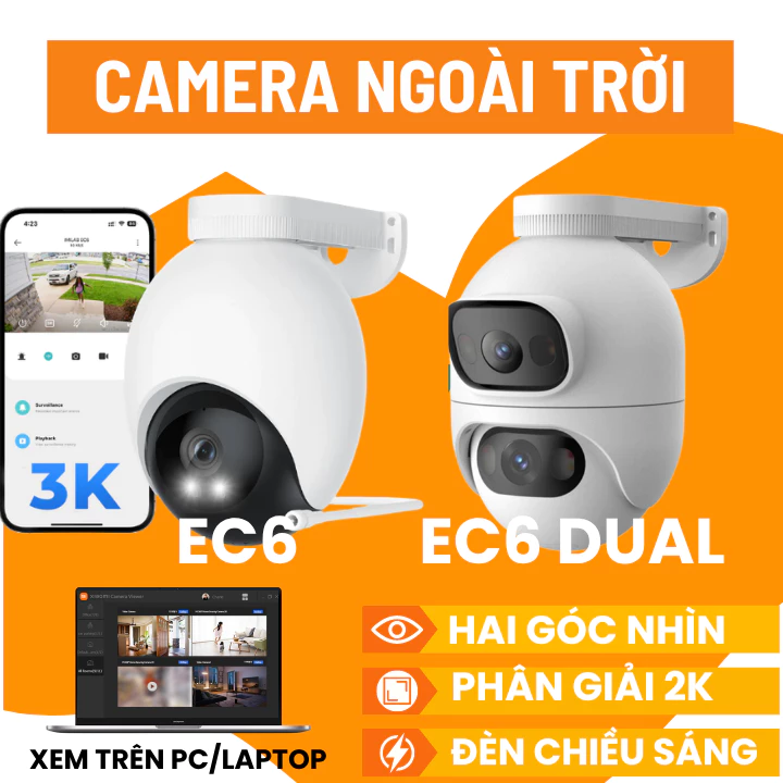 [QUỐC TẾ] Camera ngoài trời Imilab EC6 Dual 2K - Camera IP ngoài trời Xiao Imilab EC6 3K