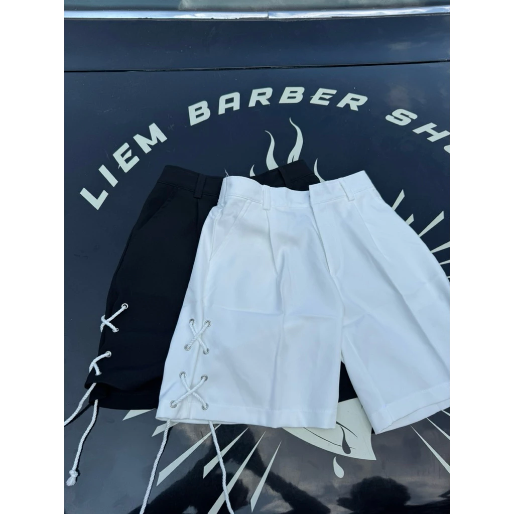 Quần short phối dây kiểu dáng Năng động Unisex Mùa Hè cho Nam dễ phối