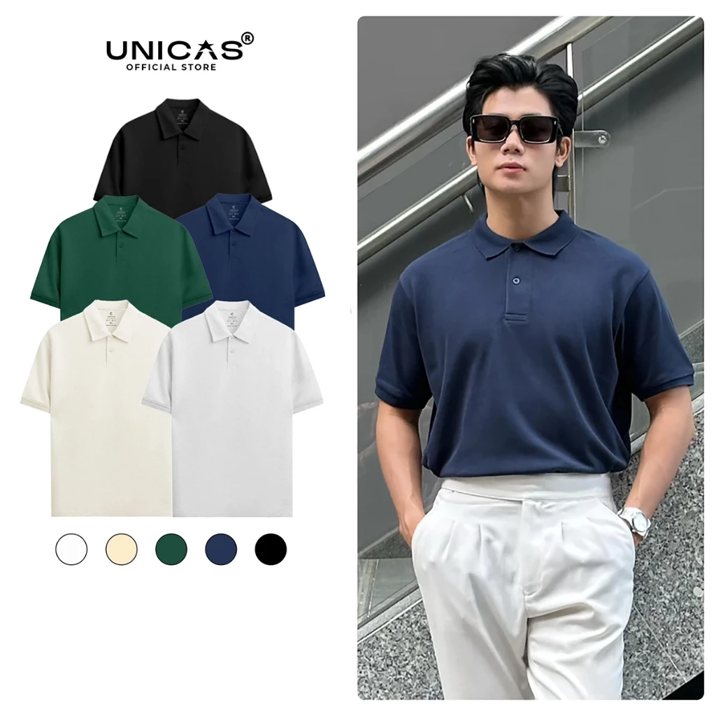 Áo Polo Nam UNICAS Chất Liệu Cá Sấu Cotton Cao Cấp - UNI_POLO001