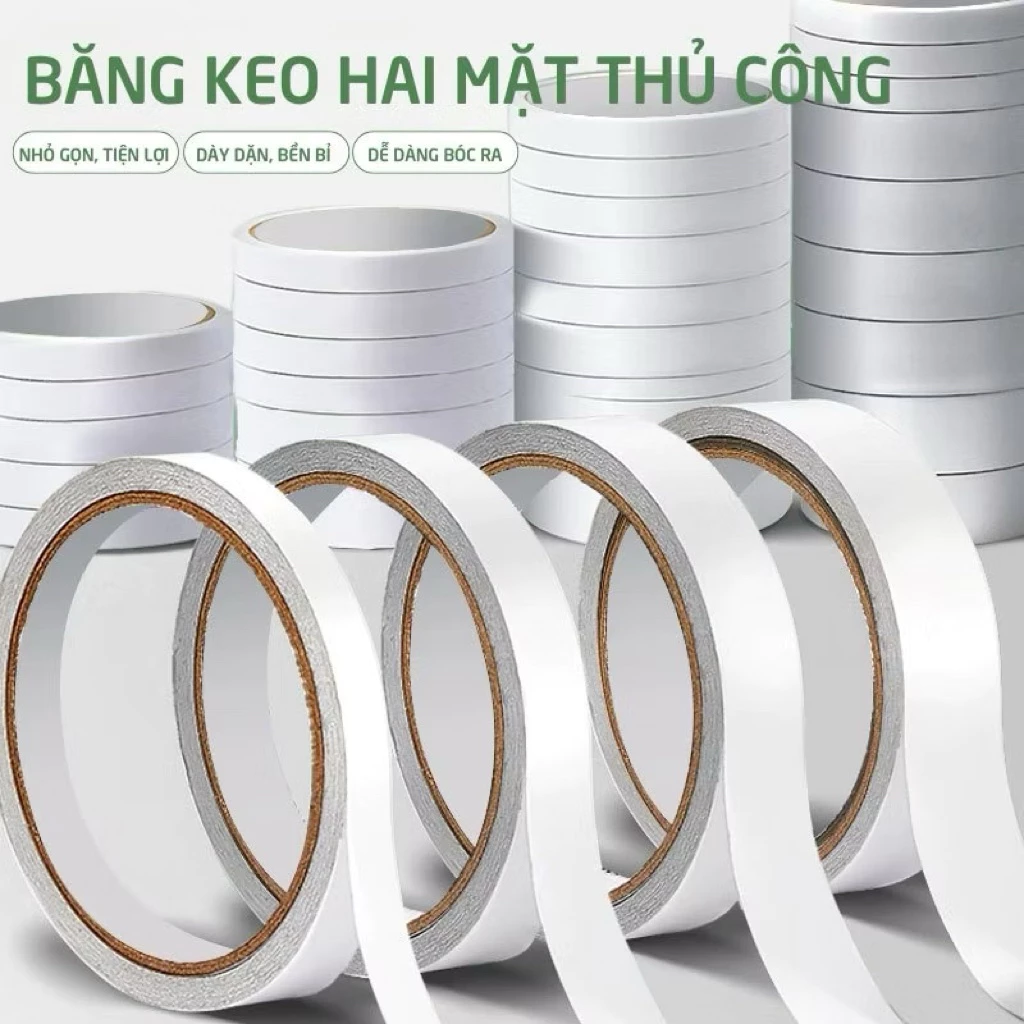 [Siêu Rẻ]_(HÀNG CHUẨN DÀI 10 MÉT) Sỉ Nguyên Lốc 15-30 cuộn băng dính 2 mặt siêu dính, dính cực chắc không để lại keo