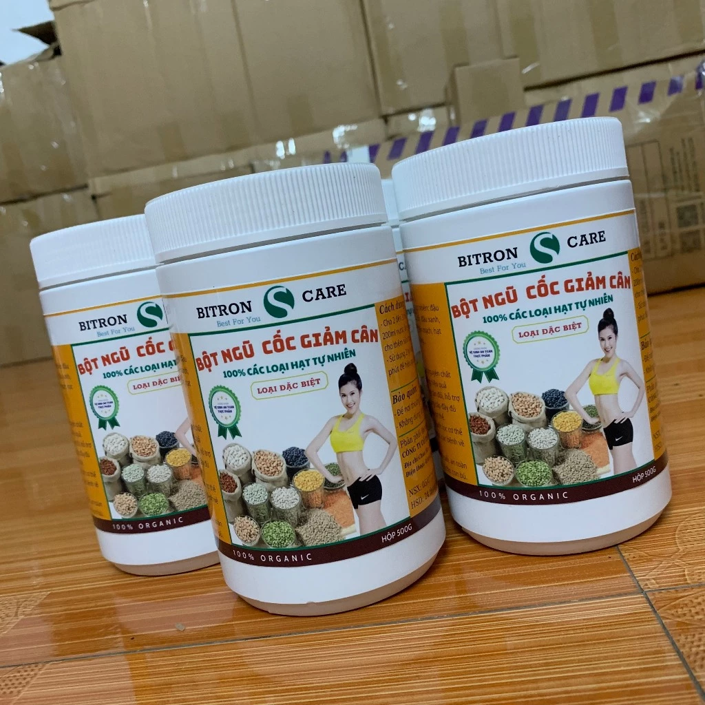 Bột ngũ cốc giảm cân hộp 500G, ngũ cốc giảm cân từ các loại hạt ngũ cốc, thay thế bữa ăn hàng ngày