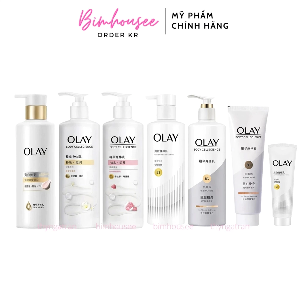 Sữa Dưỡng Thể trắng da Olay Daily Brightening Body Lotion B3+ B5 Vaseline Phù Hợp Cho Mọi Loại Da