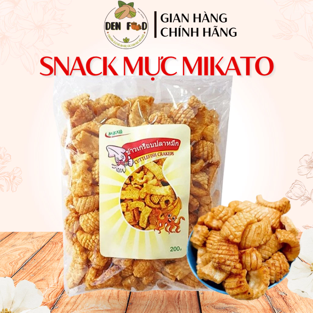 Snack mực Mikato Thái Lan 200g (loại ngon đậm đà)