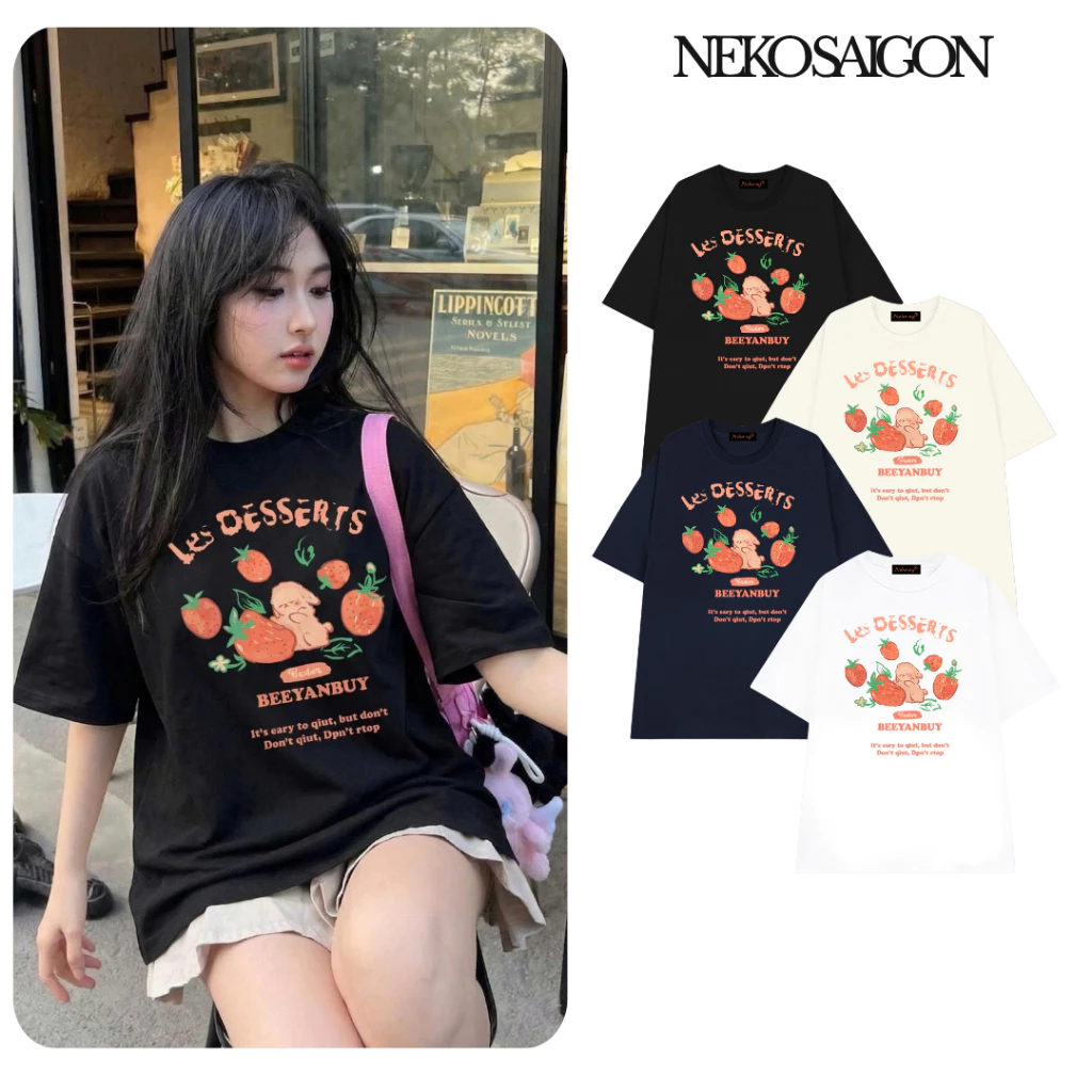 Áo thun tay lỡ form rộng unisex Neko.sg ATL430