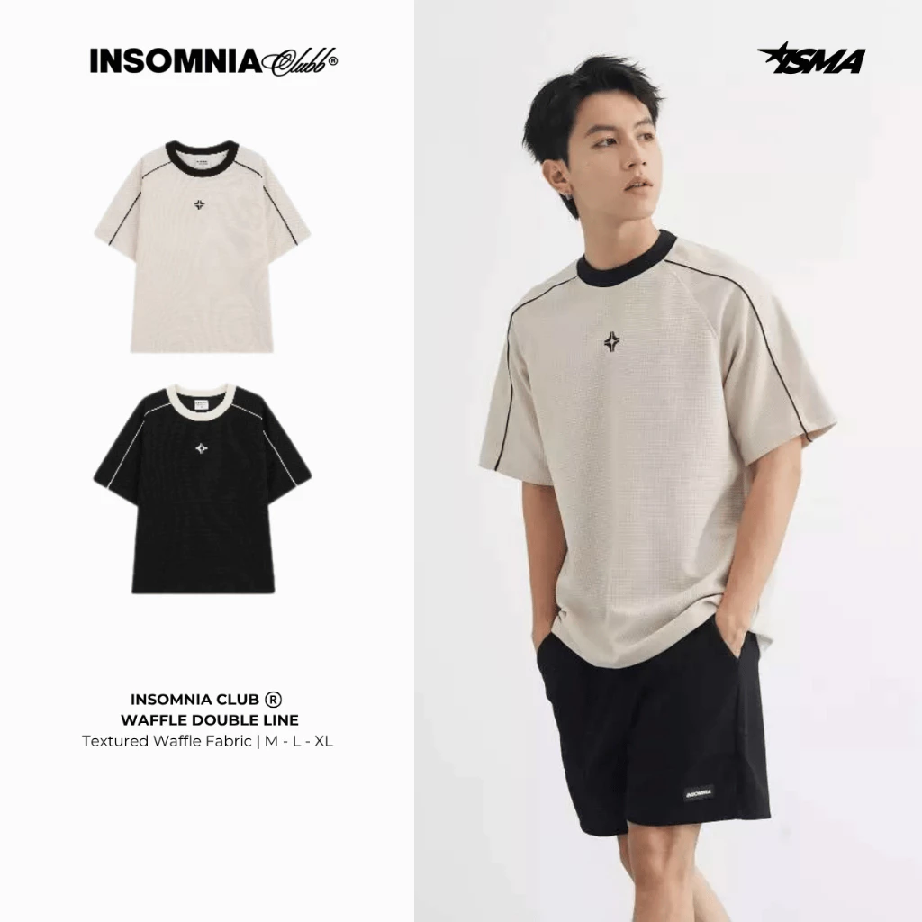 Áo Thun Waffle INSOMNIA Unisex "Double Line" - TS011