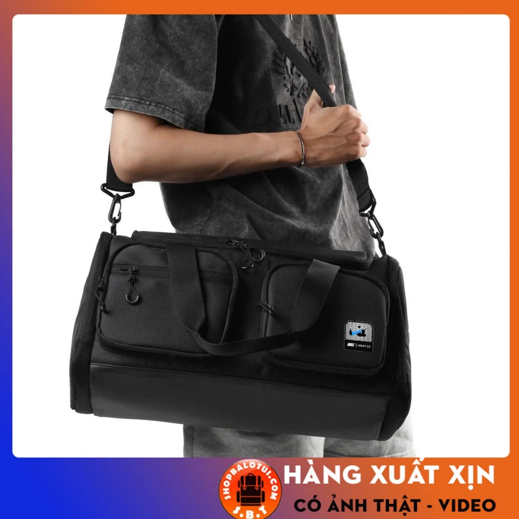 Túi Trống Thể Thao Nam Nữ Tập Gym Đá Banh, Túi Đựng Đồ Tập Có Ngăn Để Giày Chống Nước UT