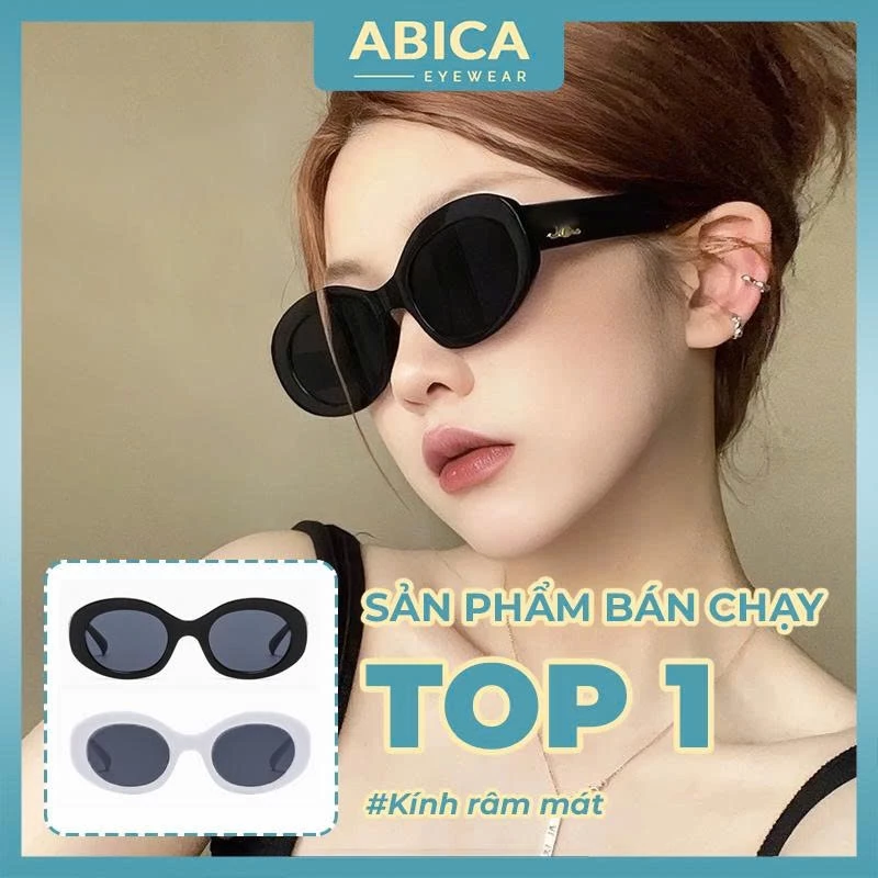 Kính mắt râm mát nữ nam mắt kính chống tia UV400 bảo vệ mắt đi chơi biển dã ngoại kỷ yếu đẹp giá rẻ thời trang ABICA 261