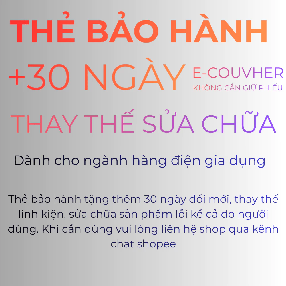 [E-VOUCHER KHÔNG CẦN GIỮ PHIẾU] GÓI BẢO HÀNH THAY THẾ PHỤ KIỆN Bếp Hồng Ngoại GROPA 2026