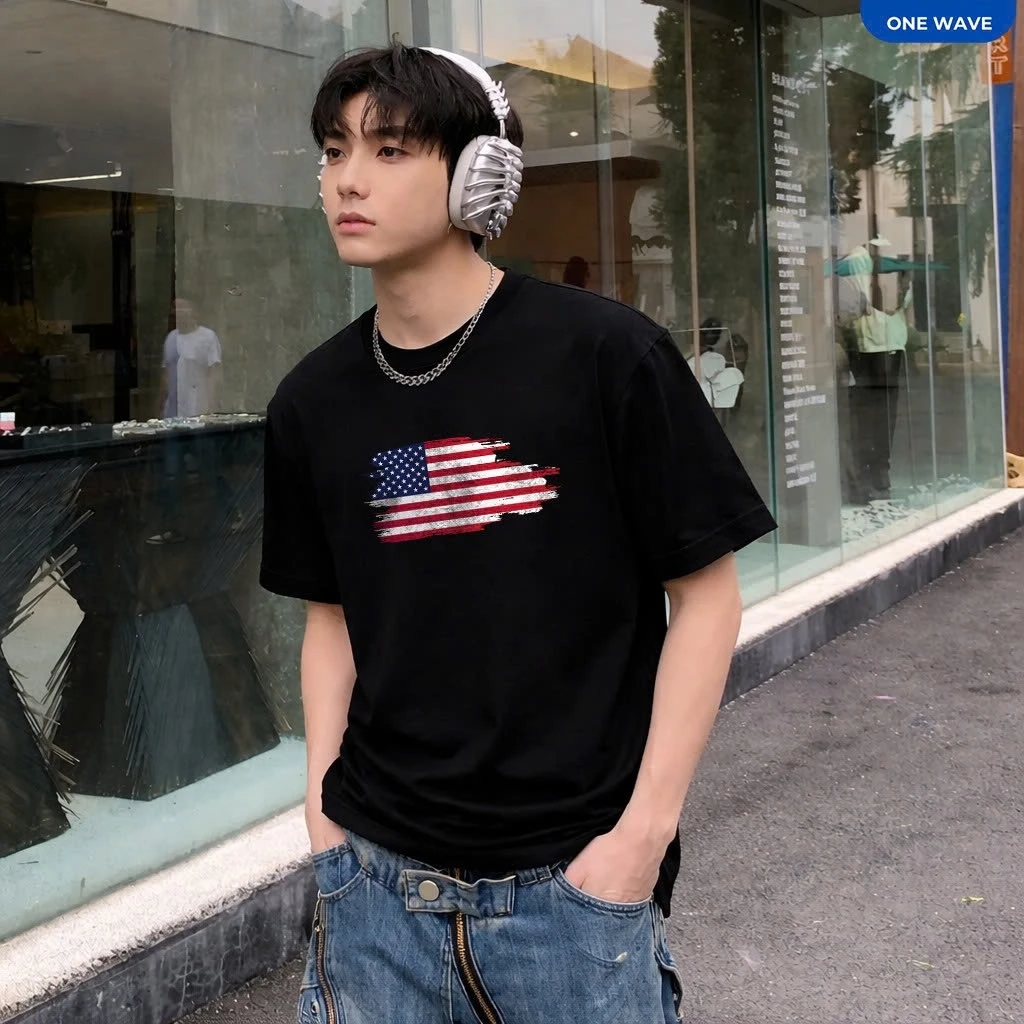 Áo Thun Nam Nữ Unisex ONE WAVE – Thiết Kế Hình In Sắc Nét Đẳng Cấp 100% TS261 Hàng Hottrend