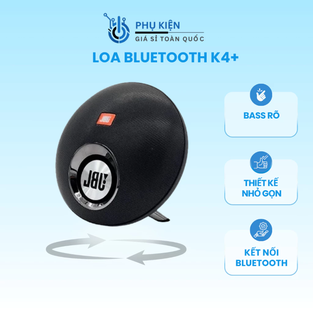 Loa Bluetooth K4+ dòng loa di động đa năng có thiết kế nhỏ gọn, âm thanh mạnh mẽ, kết nối linh hoạt