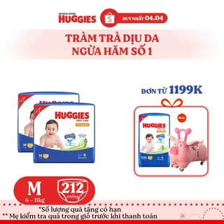 [KOL LIVE] Combo 2 Tã quần Huggies Skincare Mega Jumbo M106/L96+8/XL84+4/XXL76+4
