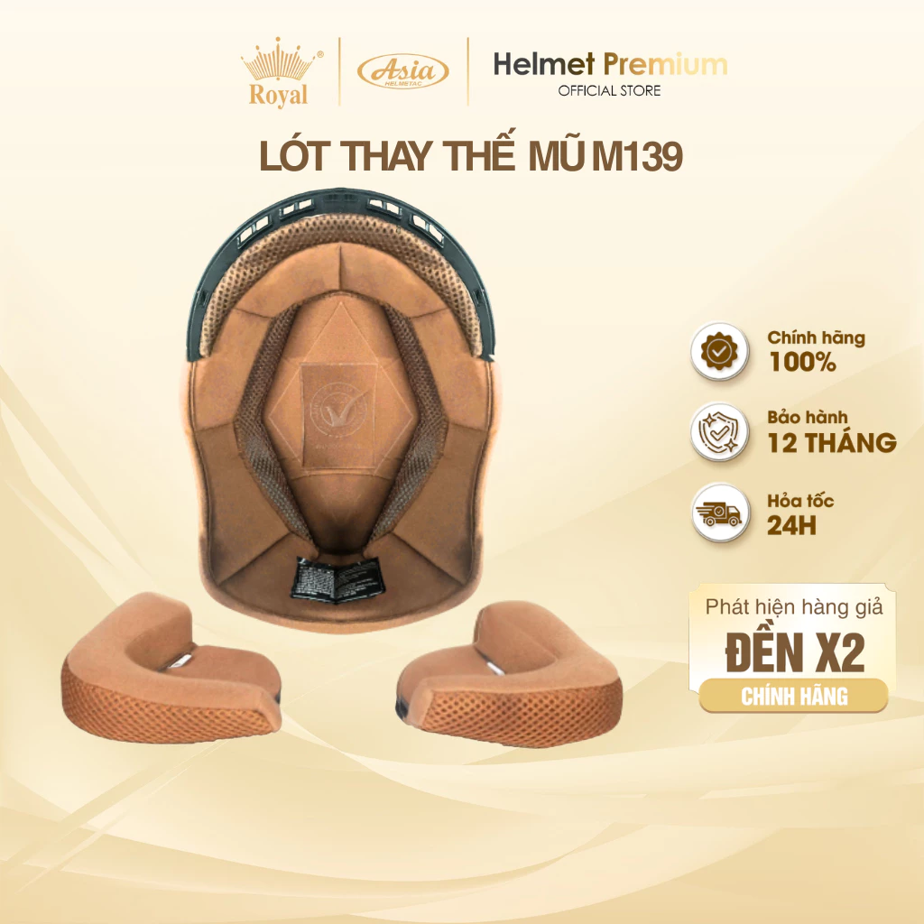 [Phụ Kiện] Bộ Lót Thay Thế Mũ Bảo Hiểm Combo Lót Nón Ốp Tai Bộ Lót Nón Mũ Bảo HIểm Royal M139