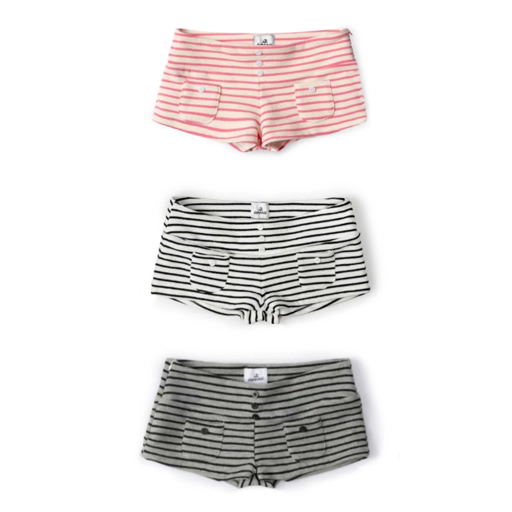 Quần Short Thun TWENTI Kẻ Sọc Siêu Ngắn
