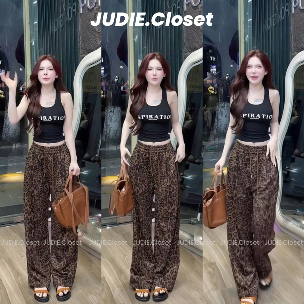 Quần Suông Nữ Da Báo chất Da Lộn Dày Dặn Hàng Cao Cấp,Quần Umi Da Lộn Hottend Cạp Cao JUDIE.Closet