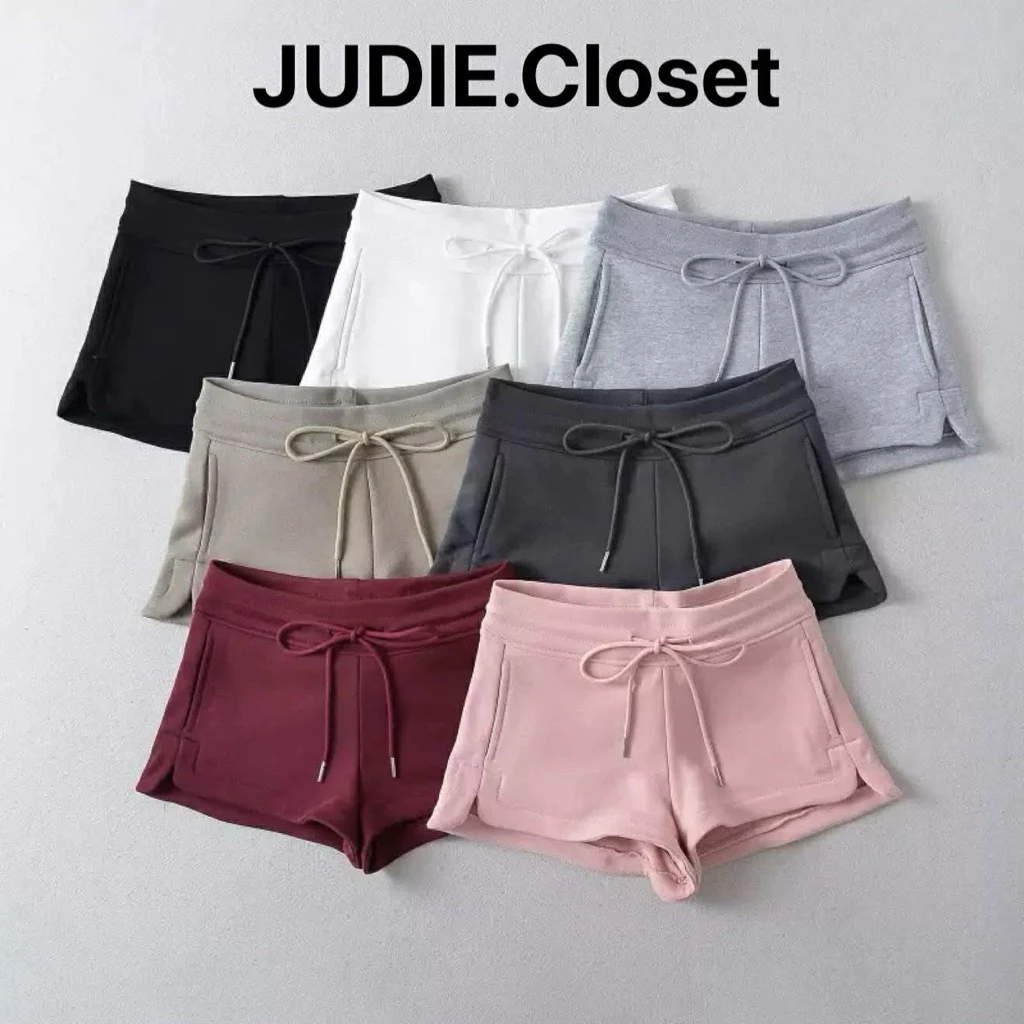 Quần Đùi Nữ Cạp Chun,Quần Shorts Thể Thao Dây Rút Nữ Nhiều Màu Chất Mì nỉ lạnh Cao Cấp JUDIE.Closet