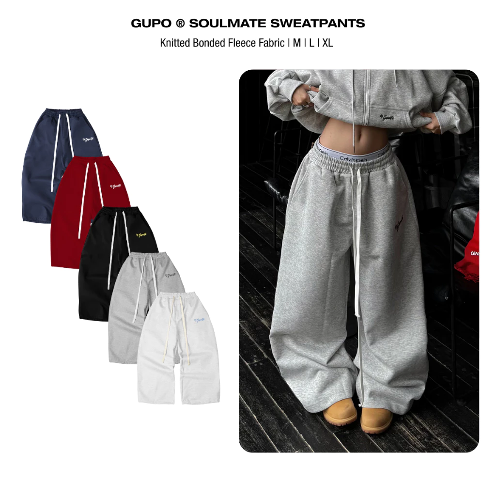 Quần Dài Nỉ Ống Rộng GUPO Vải Nỉ Ép Hàn 380GSM Form Rộng Unisex Local Brand - QDN-01
